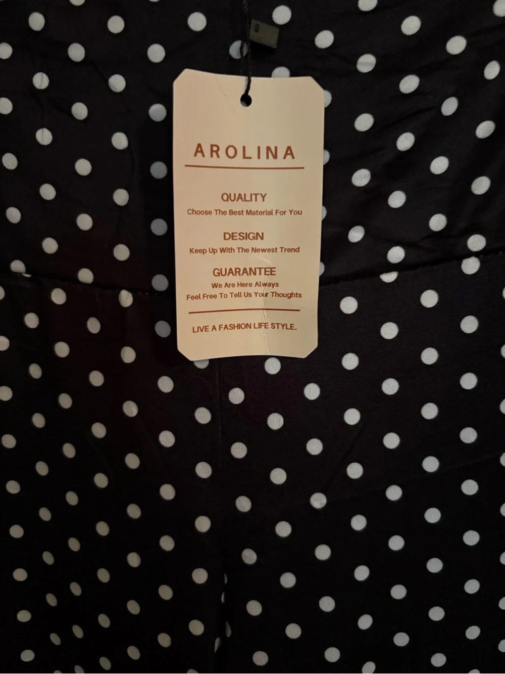 Arolina Black White Polka Dot Wide-Leg  Pants